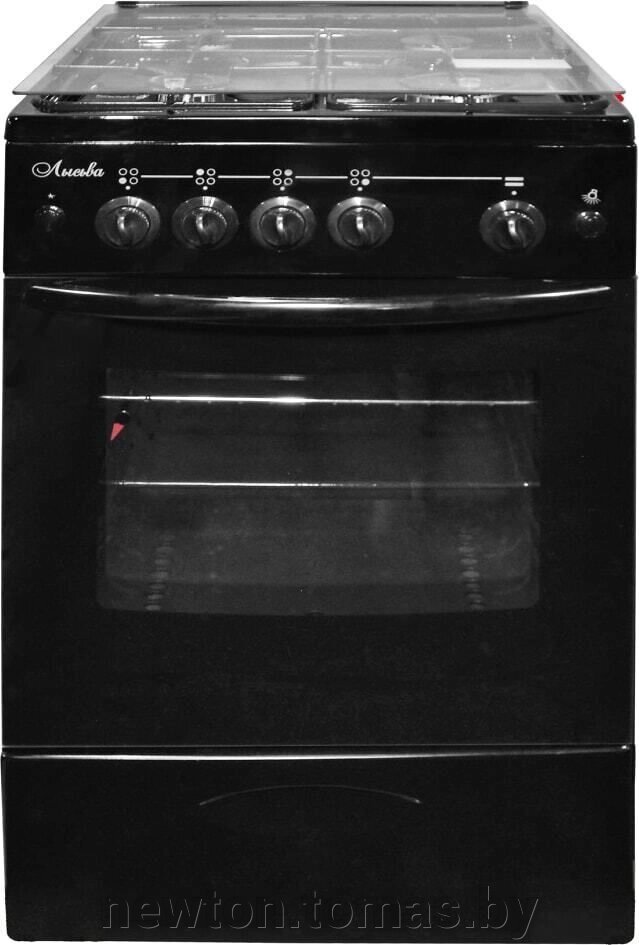 Кухонная плита Лысьва ГП 400 МС-2у черный, стеклянная крышка от компании Интернет-магазин Newton - фото 1