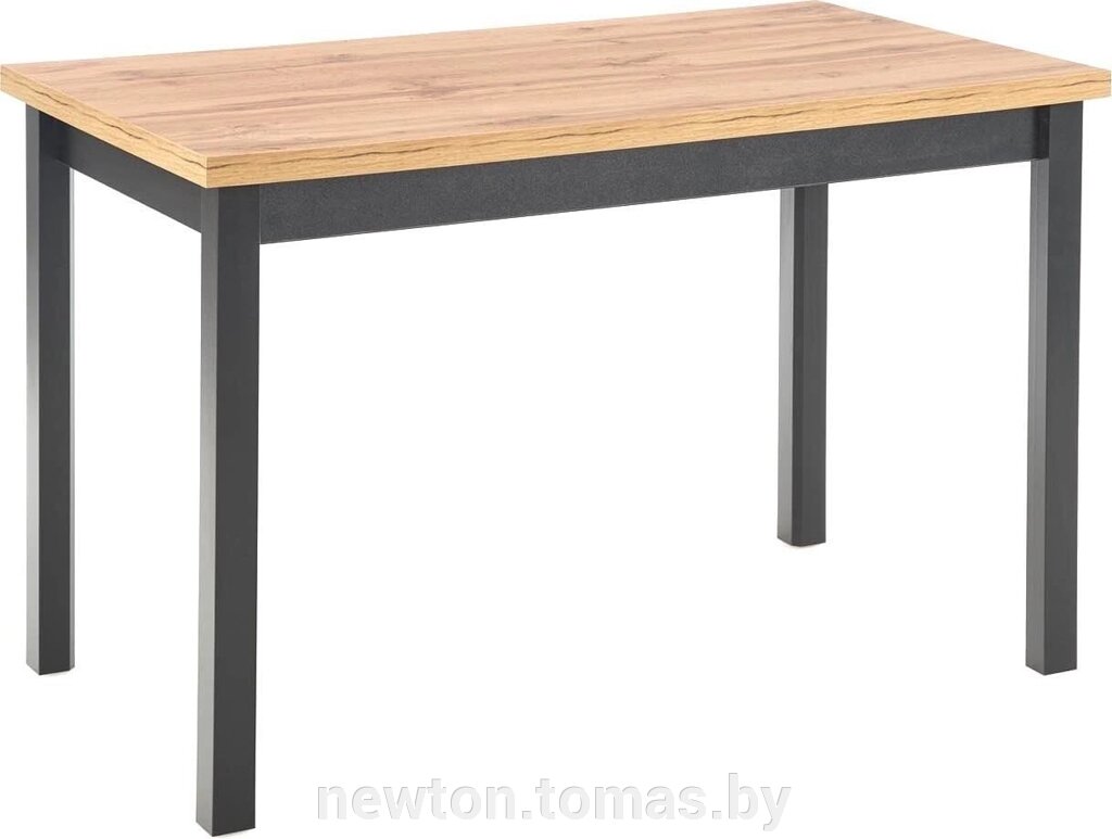 Кухонный стол Halmar Cobalt 120/68 дуб вотан/черный от компании Интернет-магазин Newton - фото 1