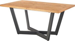 Кухонный стол Halmar Massive 160-250/90 дуб светлый/черный