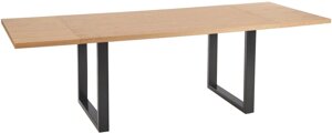 Кухонный стол Halmar Radus 120x78 дуб натуральный/черный, массив