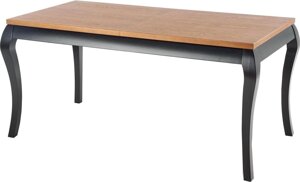 Кухонный стол Halmar Windsor 160-240/90 темный дуб/черный