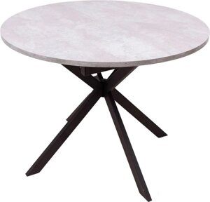 Кухонный стол Leset Капри цемент/черный