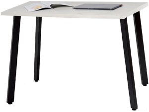 Кухонный стол Millwood Шанхай Л18 90x90 дуб белый Craft/металл черный