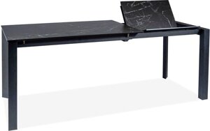 Кухонный стол Signal Metropol Cerammic 120/180x80 черный мрамор/черный