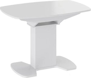 Кухонный стол Трия Портофино СМТД-105.01.111 белый глянец/стекло белое