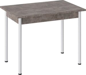 Кухонный стол Трия Родос Тип 1 с опорой d40 белый муар/ателье темный