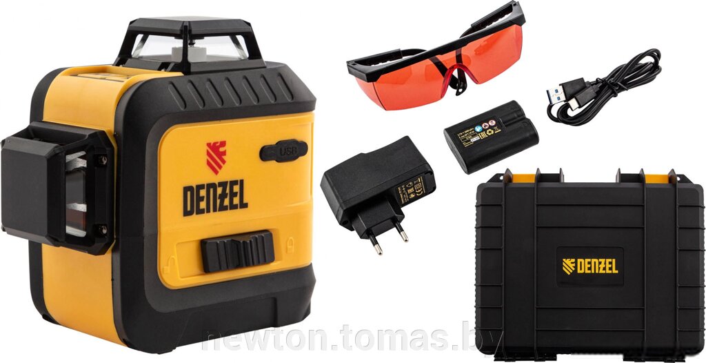 Лазерный нивелир Denzel LX 360-2 Red 35076 от компании Интернет-магазин Newton - фото 1