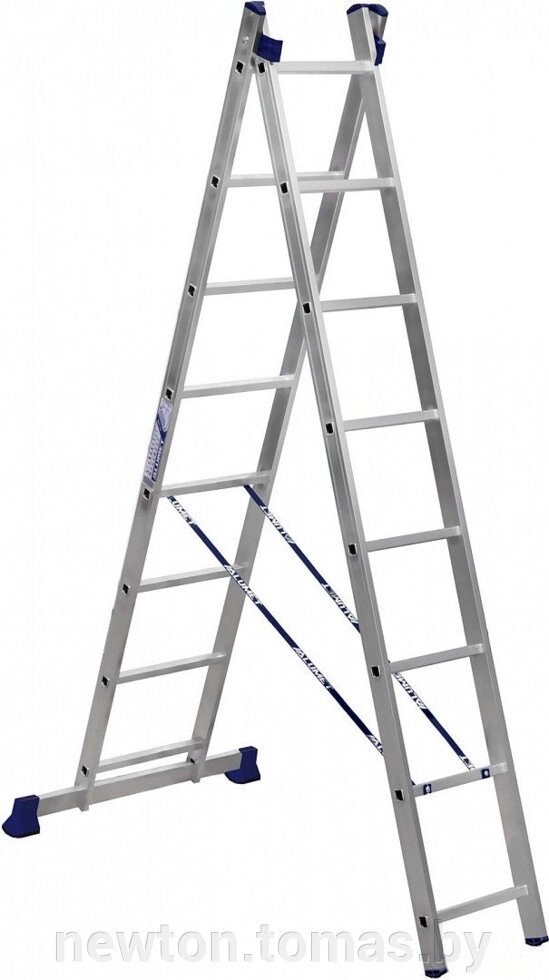 Лестница-стремянка Алюмет двухсекционная универсальная 5208 2x8 от компании Интернет-магазин Newton - фото 1