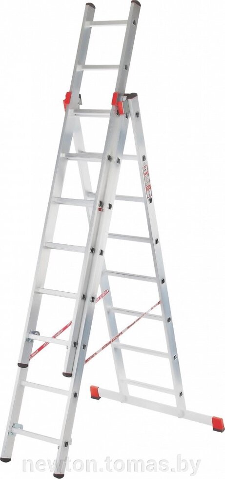 Лестница-стремянка Новая высота NV 323 трёхсекционная профессиональная 3x9 ступеней от компании Интернет-магазин Newton - фото 1