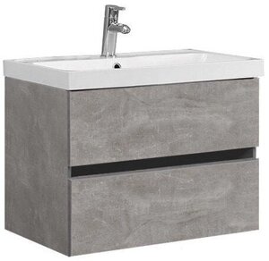 Мебель для ванных комнат Belux Тумба с умывальником Париж НП60-02 31 бетон Чикаго-св. серый
