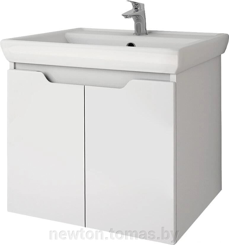 Мебель для ванных комнат Dreja Тумба под умывальник Q D 55 99.1007 белый глянец от компании Интернет-магазин Newton - фото 1