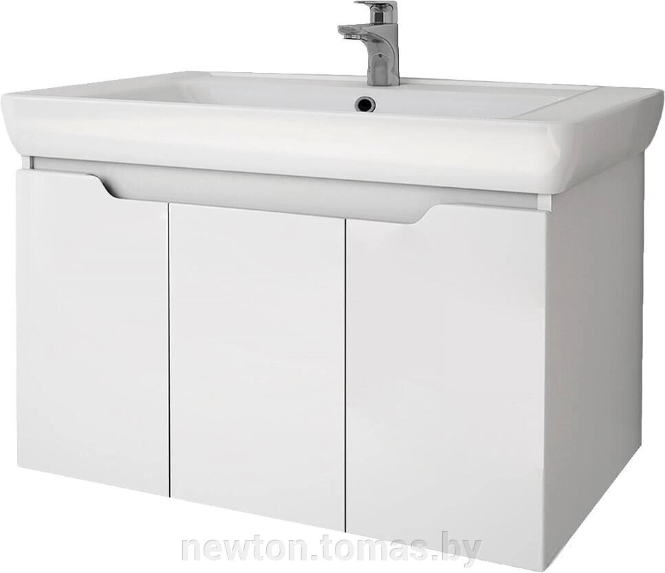 Мебель для ванных комнат Dreja Тумба под умывальник Q D 80 99.1003 белый глянец от компании Интернет-магазин Newton - фото 1