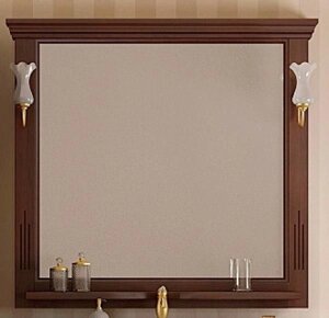 Мебель для ванных комнат Opadiris Зеркало Риспекто 105 темное дерево