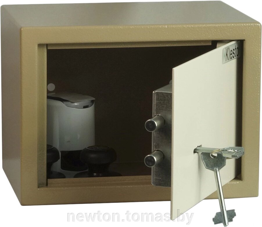 Мебельный сейф Klesto 17K коричневый/белый от компании Интернет-магазин Newton - фото 1
