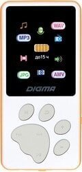MP3 плеер Digma S4 8GB белый/оранжевый от компании Интернет-магазин Newton - фото 1