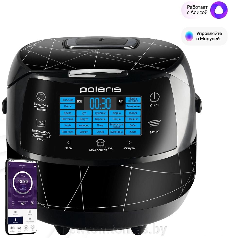 Мультиварка Polaris PMC 5017 Wi-Fi IQ Home черный от компании Интернет-магазин Newton - фото 1