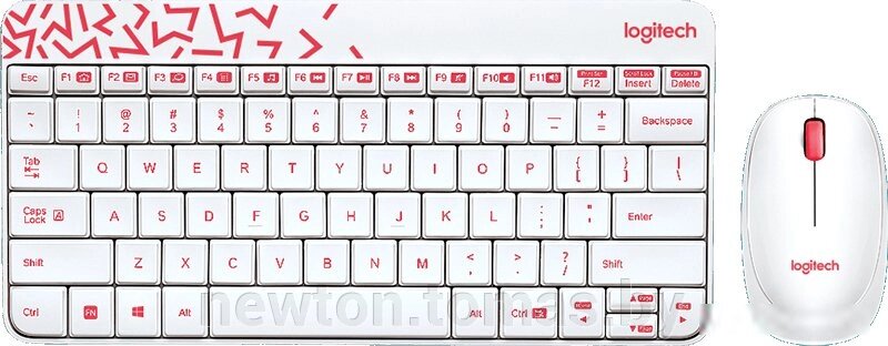 Мышь + клавиатура Logitech MK240 Nano белый от компании Интернет-магазин Newton - фото 1