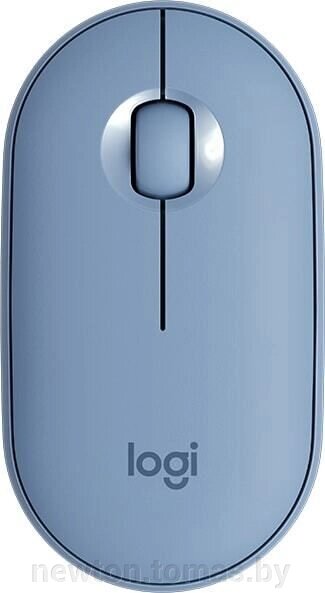 Мышь Logitech M350 Pebble голубой от компании Интернет-магазин Newton - фото 1