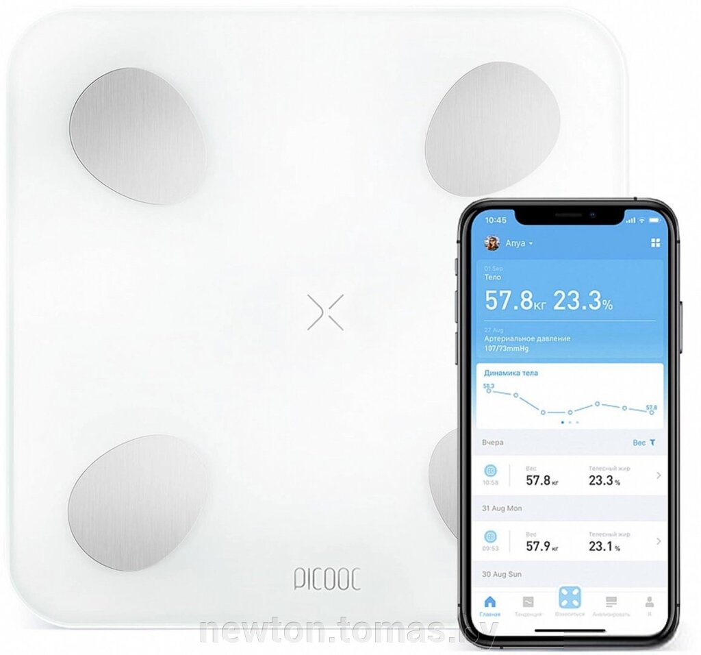 Напольные весы Picooc Mini Lite белый от компании Интернет-магазин Newton - фото 1