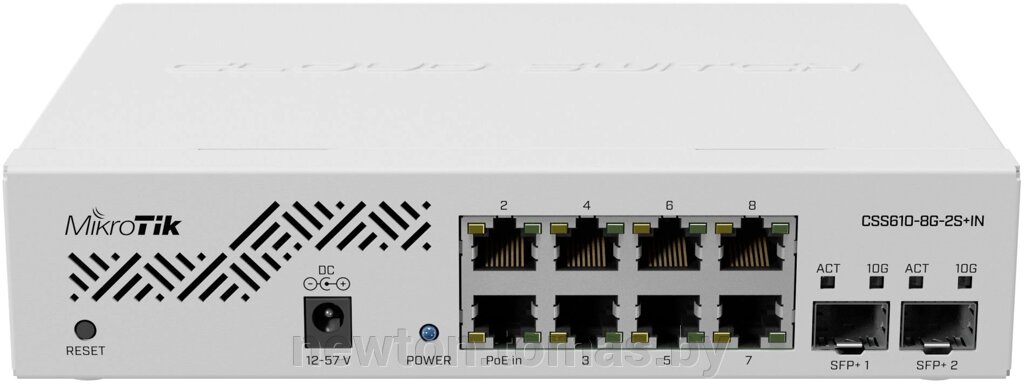 Настраиваемый коммутатор Mikrotik CSS610-8G-2S+IN от компании Интернет-магазин Newton - фото 1