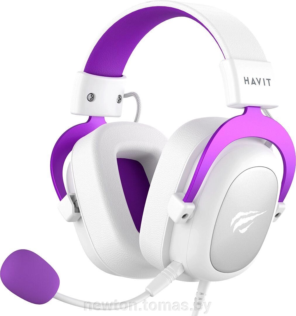 Наушники Havit Gamenote H2002d белый/фиолетовый от компании Интернет-магазин Newton - фото 1