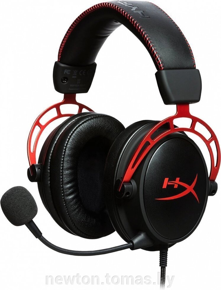 Наушники с микрофоном HyperX Cloud Alpha черный/красный от компании Интернет-магазин Newton - фото 1