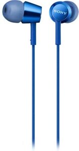 Наушники с микрофоном Sony MDR-EX155AP синий