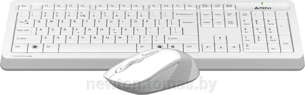 Офисный набор A4Tech Fstyler FG1010S белый/серый от компании Интернет-магазин Newton - фото 1