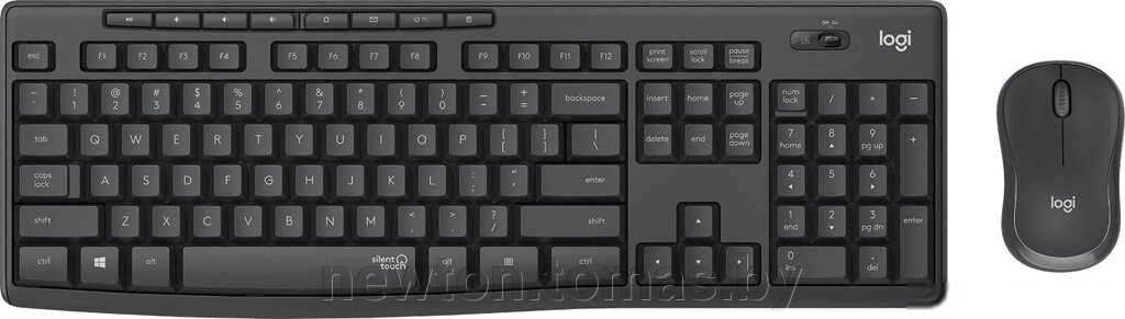 Офисный набор Logitech MK295 Silent Wireless Combo 920-009782 графитовый, нет кириллицы от компании Интернет-магазин Newton - фото 1