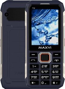 Кнопочный телефон Maxvi T12 синий
