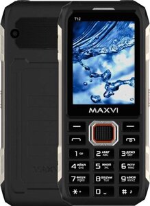 Кнопочный телефон Maxvi T12 черный