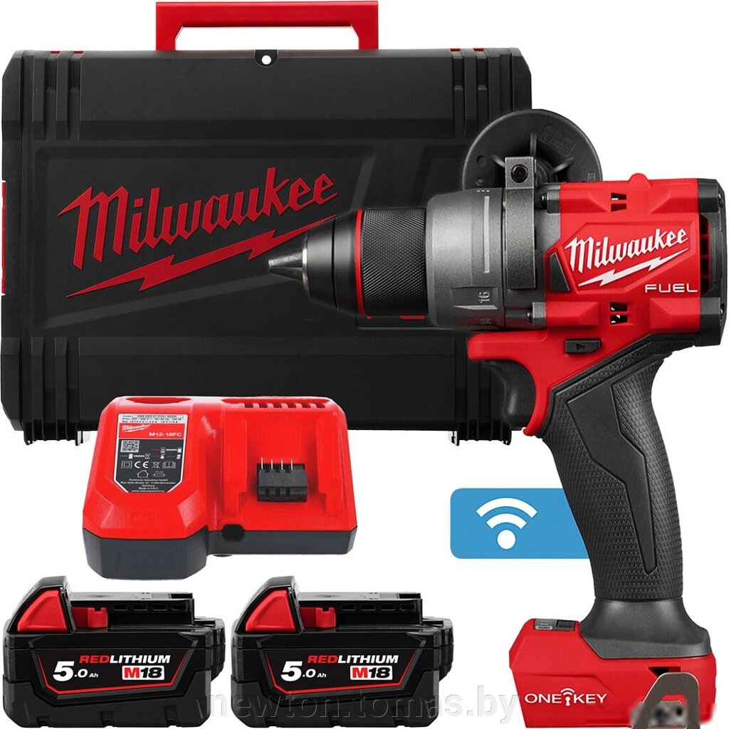 Дрель-шуруповерт Milwaukee M18 FUEL M18ONEDD3-502X 4933492802 с 2-мя АКБ 5 Ач, кейс - преимущества