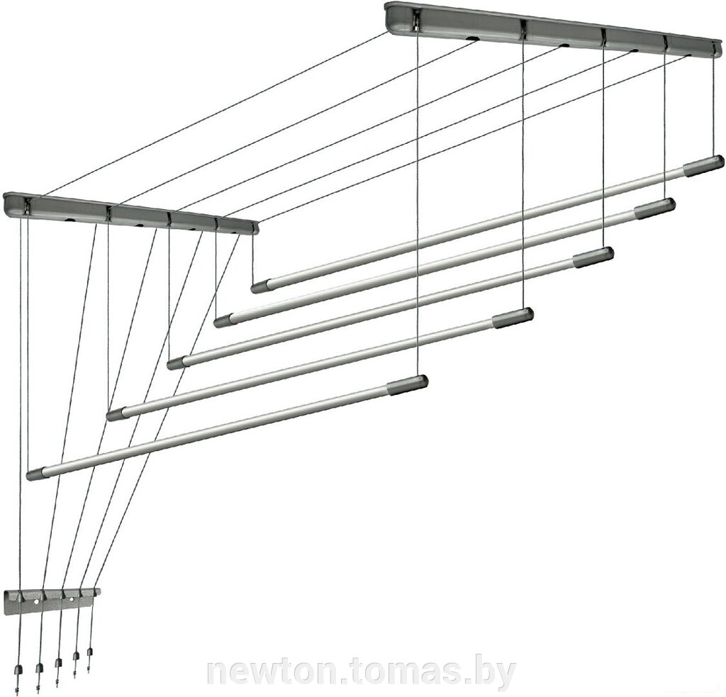 Сушилка для белья Comfort Alumin Group Потолочная 5 прутьев Silver Style 170 см алюминий - преимущества