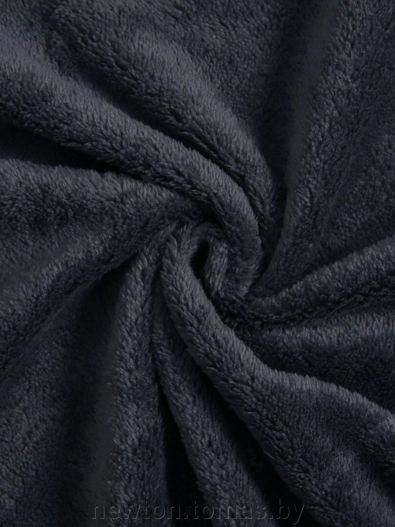Плед Loon Велсофт 180x200 темно-серый от компании Интернет-магазин Newton - фото 1