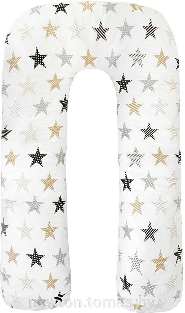 Подушка для беременных Amarobaby Звезды пэчворк AMARO-40U-ZP белый от компании Интернет-магазин Newton - фото 1