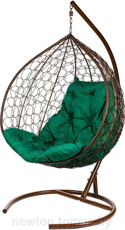Подвесное кресло BiGarden Gemini коричневый/зеленый от компании Интернет-магазин Newton - фото 1