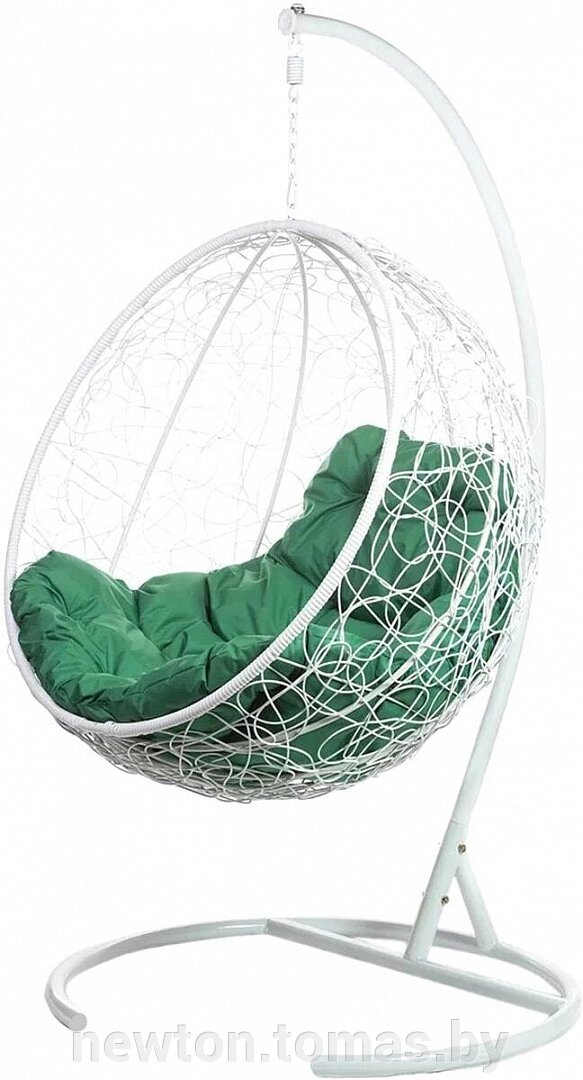 Подвесное кресло BiGarden Kokos белый/зеленый от компании Интернет-магазин Newton - фото 1