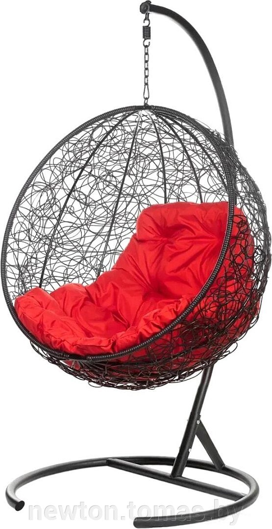Подвесное кресло BiGarden Kokos черный/красный от компании Интернет-магазин Newton - фото 1