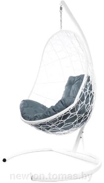 Подвесное кресло M-Group Овал 11140109 белый ротанг/серая подушка от компании Интернет-магазин Newton - фото 1
