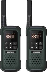 Портативная радиостанция Decross DC93 2шт, зеленый