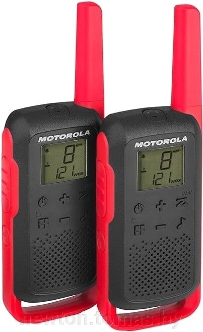 Портативная радиостанция Motorola T62 Walkie-talkie черный/красный от компании Интернет-магазин Newton - фото 1