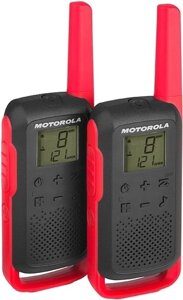 Портативная радиостанция Motorola T62 Walkie-talkie черный/красный