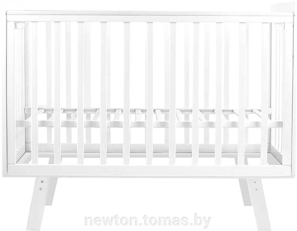 Приставная детская кроватка Indigo Style На ножках белый от компании Интернет-магазин Newton - фото 1