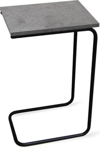Приставной столик Sheffilton SHT-CT9 бетон чикаго светлый/черный муар