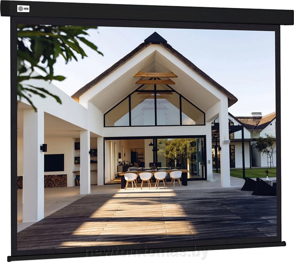 Проекционный экран CACTUS Wallscreen 128x170 CS-PSW-128X170-BK от компании Интернет-магазин Newton - фото 1