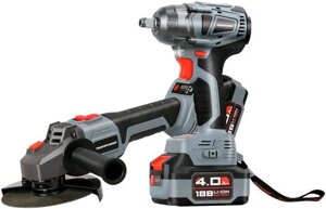 Profipower MKDTW-18V + MKDGA-18V гайковерт, болгарка, 2 АКБ, кейс