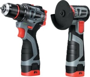 Profipower ProfiSet-2B16 E0229 шуруповерт, болгарка, 2 АКБ, кейс