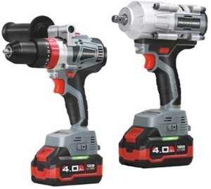 Profipower ProfiSet-2С18 E0221 шуруповерт, гайковерт, 2 АКБ, кейс