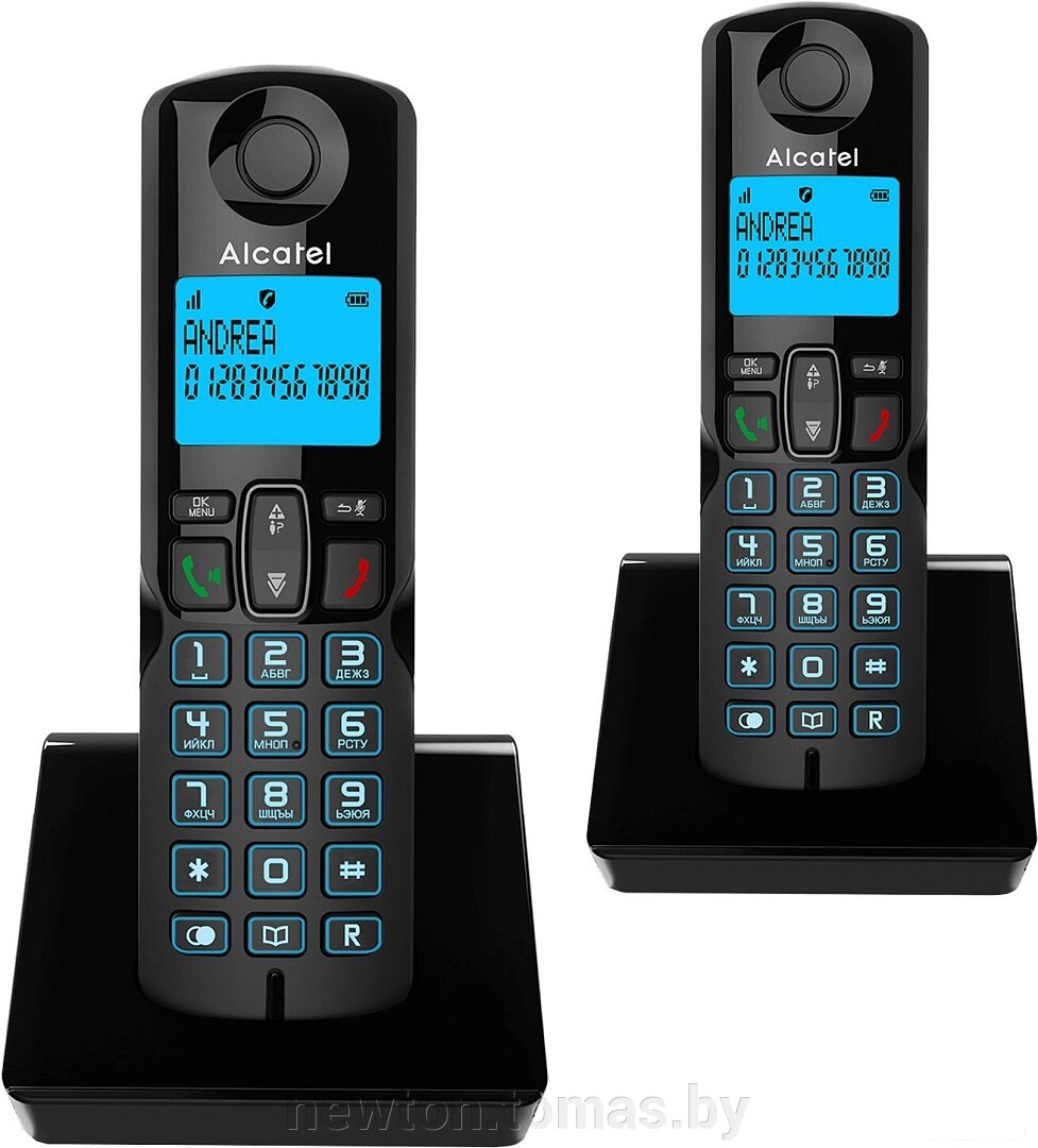 Радиотелефон Alcatel S250 DUO черный от компании Интернет-магазин Newton - фото 1