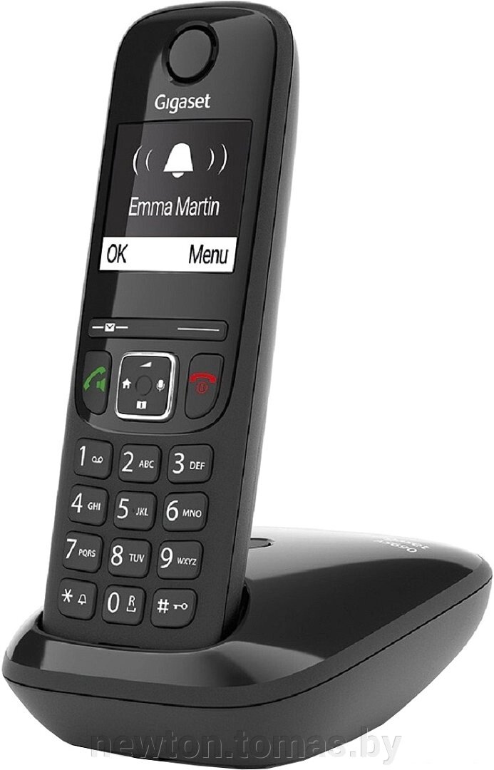 Радиотелефон Gigaset AS690 RUS SYS черный от компании Интернет-магазин Newton - фото 1